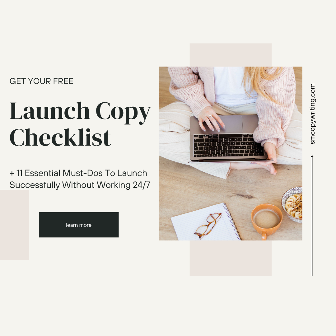 launch copy checklist