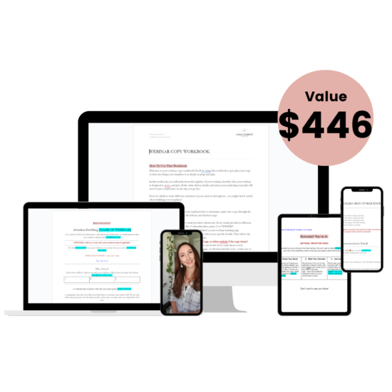 show up webinar copy kit
